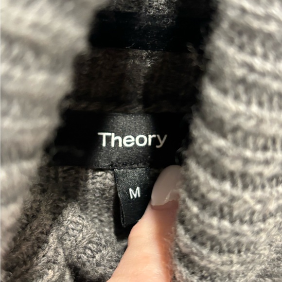 Theory Gray Turtleneck in Medium - Picture 4 of 10